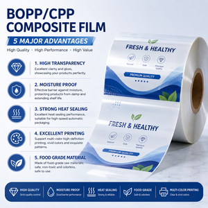 Film d'emballage imprimé sur mesure BOPP/CPP, film plastique laminé, film d'emballage automatique, film d'emballage thermoscellable, film d'emballage en rouleau - Product Image 3