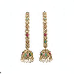 Stunning <b>Gold</b> Plated Fine Jewelry <b>Sets</b> with Crystal Stone and Pearls <b>Bangles</b> for Women Elegant Collection Suitable for Weddings - Product Image 2