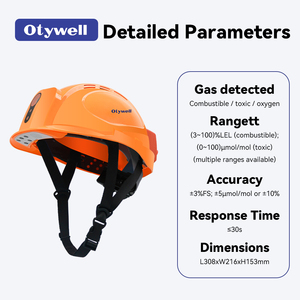 <span class=keywords><strong>Casque</strong></span> de sécurité intelligent avec alarme de détection de fuite de gaz, moniteur de gaz, caméra HD en direct pour les travailleurs industriels - Product Image 2