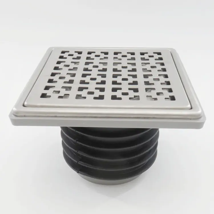 Dreno durável do assoalho do aço inoxidável para o banheiro da cozinha Universal Square Floor Waste Grates Dreno do chuveiro do banheiro