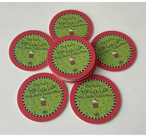 Sous-verre rond ou carré en papier absorbant, dessous de verre pour boisson au café, tapis en papier Design en carton, sous-verre à bière avec impression des deux couleurs - Product Image 2