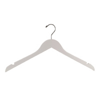 Standard White Wooden Clothes Hangers for Adults