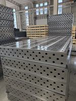 Meja Las Fleksibel 3D Hasil Mesin CNC Tahan Aus Besi Cor HT300 dengan Sistem Lubang Terstandar