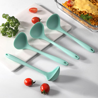 Cuillère à soupe en silicone de qualité alimentaire, cuillère en silicone à long manche pour la cuisson et l'isolation thermique, ustensile de cuisine