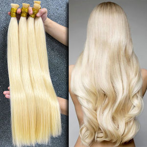 Producto Remy Hairshop Color Ombre Blanco Extensión de cabello a granel Recto Muy alta calidad Sin enredos Genius Weft Ready en stock - Product Image 1