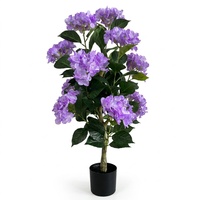 Arbres à fleurs d'hortensia artificiels, plantes en pot artificielles pour la décoration intérieure et extérieure de la maison et du jardin