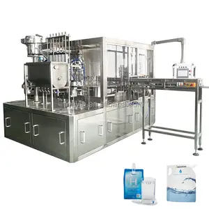 Automatic 4 6 Heads Suction Bag Spout Pouch Liquid Hydrogen Mineral Water Filling Capping Machine
