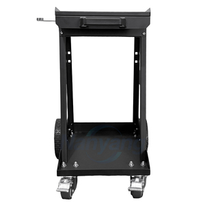 2 Tiers Steel Welding Machine <b>Trolley</b> Cart Universal Rolling MIG Welder Gas Cylinder Cart with 7 Inch Solid Wheels - Product Image 4