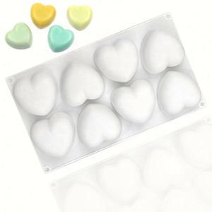 Moule à gâteau en silicone écologique personnalisé avec logo, fait main, 8 cavités en forme de cœur, pour bougies et savons, OEM/ODM - Product Image 1