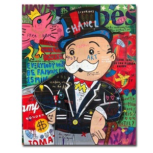 Luxury Alec Monopoly Oil Painting on Canvas print paint Pop art paintings pictures Graffiti art