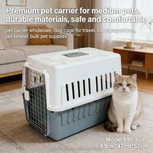 Cage de transport pour animaux de compagnie PET CARRIER modèle 690 - Caisse de transport ventilée en plastique pour chiens et chats pour voyages internationaux et vente en gros - Product Image 3