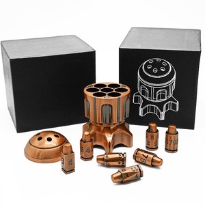 Ensemble de dés en métal EDC Fidget Bullet avec spinner revolver pour DND COC RPG, 7 dés polyédriques, design Cyberpunk <span class=keywords><strong>War</strong></span> Machine - Product Image 3