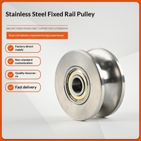 Roue de poulie en acier inoxydable pour rail de porte en fer, câble métallique, profilé en angle, tuyau courbé et poutre en I