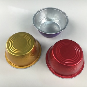 Cao cấp Vòng vật nuôi và bột giấy chất liệu Baking cup với nắp đậy cấp thực phẩm nhôm mật ong tráng miệng lá <span class=keywords><strong>container</strong></span> - Product Image 1