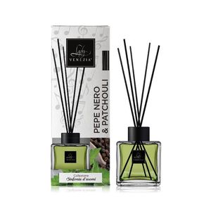 Diffuseur d'ambiance en cube de 100 ml au poivre noir et patchouli avec bâtonnets - Product Image 1