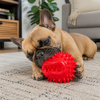 Balle distributrice de friandises interactive moderne pour chien en TPE, jouet à mâcher à picots pour le nettoyage des dents, indestructible, disponible en 2 tailles