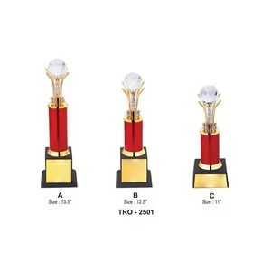 Trofeo de cristal corporativo de metal de lujo de calidad superior para celebrar el éxito profesional y el crecimiento organizacional a precio de exportación - Product Image 4