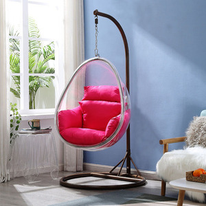 Chaise pivotante suspendue en forme d'œuf, en acrylique <span class=keywords><strong>Transparent</strong></span>, pour la maison, le salon, le jardin, les loisirs - Product Image 4