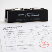 Module de diode TECHSEM MDC200-18-216F3 à montage sur châssis, redresseur de puissance 200A 1800V pour onduleurs PWM et applications industrielles