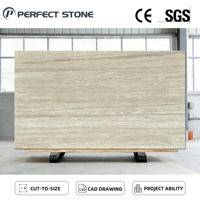 Travertin beige de haute qualité PerfectStone - Travertin poli pour la décoration résidentielle et les projets commerciaux