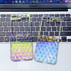 NUEVA LLEGADA Color chapado duro trasero Z Flip 5 cubierta cristalina recubrimiento óptico Flip Phone CASE para Samsung Galaxy Z Flip 5 4 3 - Product Image 1