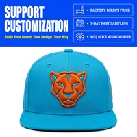 Gorra Deportiva Vintage OEM ODM, Personalizada con Logotipo Bordado en 3D, 6 Paneles, Visera Plana, Ajustable, Unisex, Cierre a Presión, para Hombre, Verano