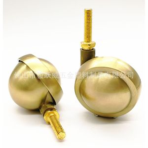 Alloy <b>Carpet</b> Wheel 73mm Diameter Swivel Furniture Caster Brushed Bronze Durable - Product Image 4