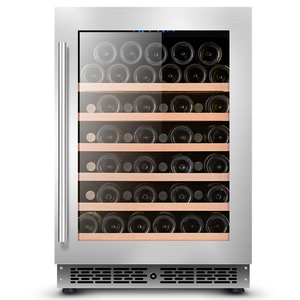 Attrezzatura da Cucina Esterna Integrata, Frigorifero per Vini in Acciaio Inox con Display Digitale, Cantinetta per 52 Bottiglie NE-404-P - Product Image 5