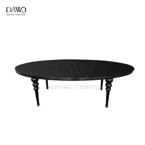 2025 Configuración de boda de jardín al aire libre <span class=keywords><strong>para</strong></span> 10 <span class=keywords><strong>personas</strong></span> Mesa de <span class=keywords><strong>pastel</strong></span> de boda ovalada negra <span class=keywords><strong>para</strong></span> sala de estar - Product Image 1