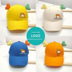 Casquette de baseball pour enfants, motif dessin animé, logo personnalisé en relief, coton doux, visière incurvée, réglable, pour promotion de marque et événements - Product Image 4
