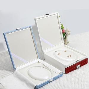 Caja de Joyería de Cuero PU, Caja de Joyería Plegable en Ángulo Recto, Caja de Joyería de Color Sólido de Primera Calidad - Product Image 2