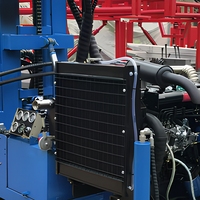 Foreuse hydraulique rotative diesel sur chenilles pour puits d'eau, haute rigidité, profondeur max. 200 m, pour utilisation en forage