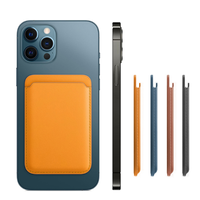 Portefeuille magnétique Porte-cartes en cuir PU Porte-cartes magnétique pour téléphone portable Pochette pour cartes de téléphone Étui portefeuille