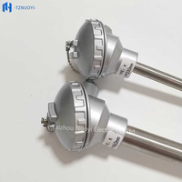 Termokopel Berlapis Baja Tipe K WRNK-122 Sensor Suhu Baja Tahan Karat dengan Sambungan Kompresi Ulir OEM/ODM Thermowell IP65