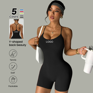 Body sexy en spandex à dos ajouré pour femme, rembourré push-up, <span class=keywords><strong>justaucorps</strong></span> de yoga, combinaison de sport, collant de danse pour la <span class=keywords><strong>gym</strong></span> et l'entraînement - Product Image 4
