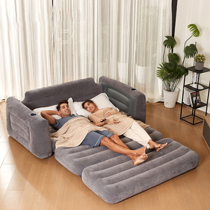 Moderne design driezits opvouwbare slaapbank met opblaasbare bekleding, lunchpauze bed, stoel, voetenbank, opvouwbare combinatiebank - Product Image 4
