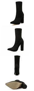 Hot Sale Large Size 35-42 Spot Nightclub Thick Heel High-heeled Boots Women's Boots Pointed <b>Shoes</b> 2023 - Product Image 6