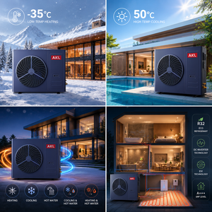 Pompe à chaleur air-eau 10 kW triple fonction, contrôle par application, chauffage par le sol pour hôtel, 220 V, certifiée CE, classe A++, OEM ODM pour l'Allemagne - Product Image 4