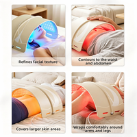 Masque facial LED personnalisé IBN IBN647, nouveau modèle, 1200 lumières, panneau en silicone, lumière rouge infrarouge, équipement de salon de beauté