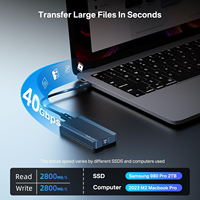 Carcasa Acasis para SSD M.2 NVMe de 40 Gbps y 8 TB de Capacidad, Compatible con Formatos 2230, 2242, 2260 y 2280 para Mac Mini M4