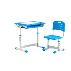 Desktop di alta qualità cina 40 gradi di inclinazione di regolazione altezza bambini scrivania sedia Set verde studio bambini tavolo e sedie con supporto per libri