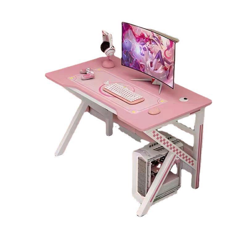 2024 Youtai Hot Selling Modern Simple Adjustable Pink Metal Home Office Gaming Table