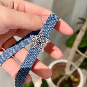Collier ras du cou en strass cristal étoile pour femme, style denim, tendance, usage quotidien, serti clos, 2025 - Product Image 4