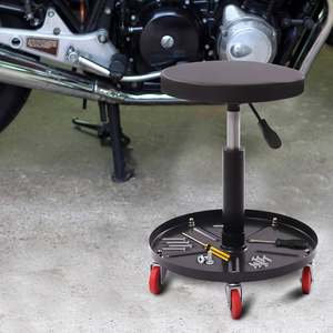 <span class=keywords><strong>Taburete</strong></span> de asiento rodante de mecánico ajustable para reparación conveniente de motocicletas, herramienta de vehículo, <span class=keywords><strong>taburete</strong></span> de tienda de garaje con ruedas - Product Image 5