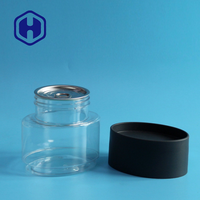 Pot en plastique ovale de 396 ml en PET, personnalisable, empilable, avec couvercle à vis, de qualité alimentaire, étanche, sans BPA, pour bonbons, sucre, gelée