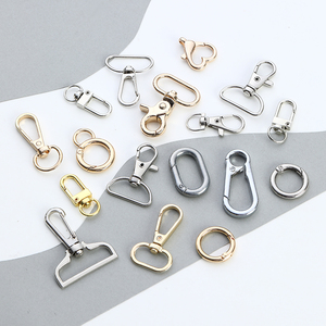Fermoirs à ressort ovales en métal pour sacs, plaqués or et argent - Product Image 2