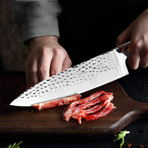 15 Pcs रसोई के चाकू चाकू चोखा के साथ सेट लकड़ी के ब्लॉक के साथ स्टेनलेस स्टील और 6 दाँतेदार स्टेक चाकू - Product Image 4