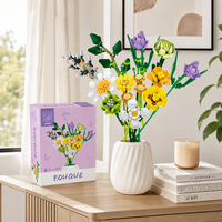 Bloques de Construcción Serie Ramo de Flores para Marcas de Juguetes OEM, Minoristas de Decoración del Hogar y Distribuidores Mayoristas de Importación a Nivel Mundial