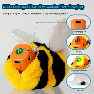 2025 vente chaude animal de compagnie en peluche jouet rabat son secouer secouer oiseau électrique chat jouet animal Simulation poisson balançoire aile oiseau - Product Image 4