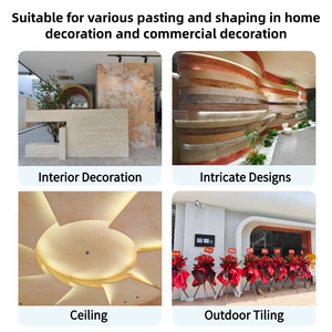 Siêu mỏng Tường <span class=keywords><strong>Slate</strong></span> linh hoạt đá Veneer gạch thiết kế hiện đại cho trang trí nội thất nhà-cho phòng ngủ khách sạn nhà bếp sử dụng ngoài trời - Product Image 4